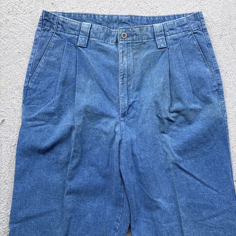 Deadstock Dockers Jeans Mens 33x33 Pleated Light Denim Levis Classic Fit Vintage